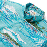 Reyn Spooner HEIHEI WA'A PULLOVER in TURQ SEA