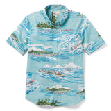 Reyn Spooner HEIHEI WA'A TAILORED in TURQ SEA