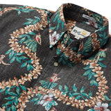Reyn Spooner HULA LEI BUTTON FRONT in BLACK