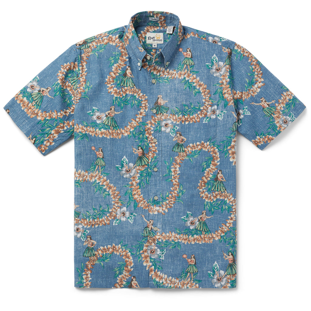 Reyn Spooner HULA LEI BUTTON FRONT in CAPTAINS BLUE