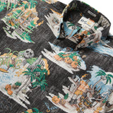 Reyn Spooner SPOONER SPOOKTACULAR BUTTON FRONT in BLACK