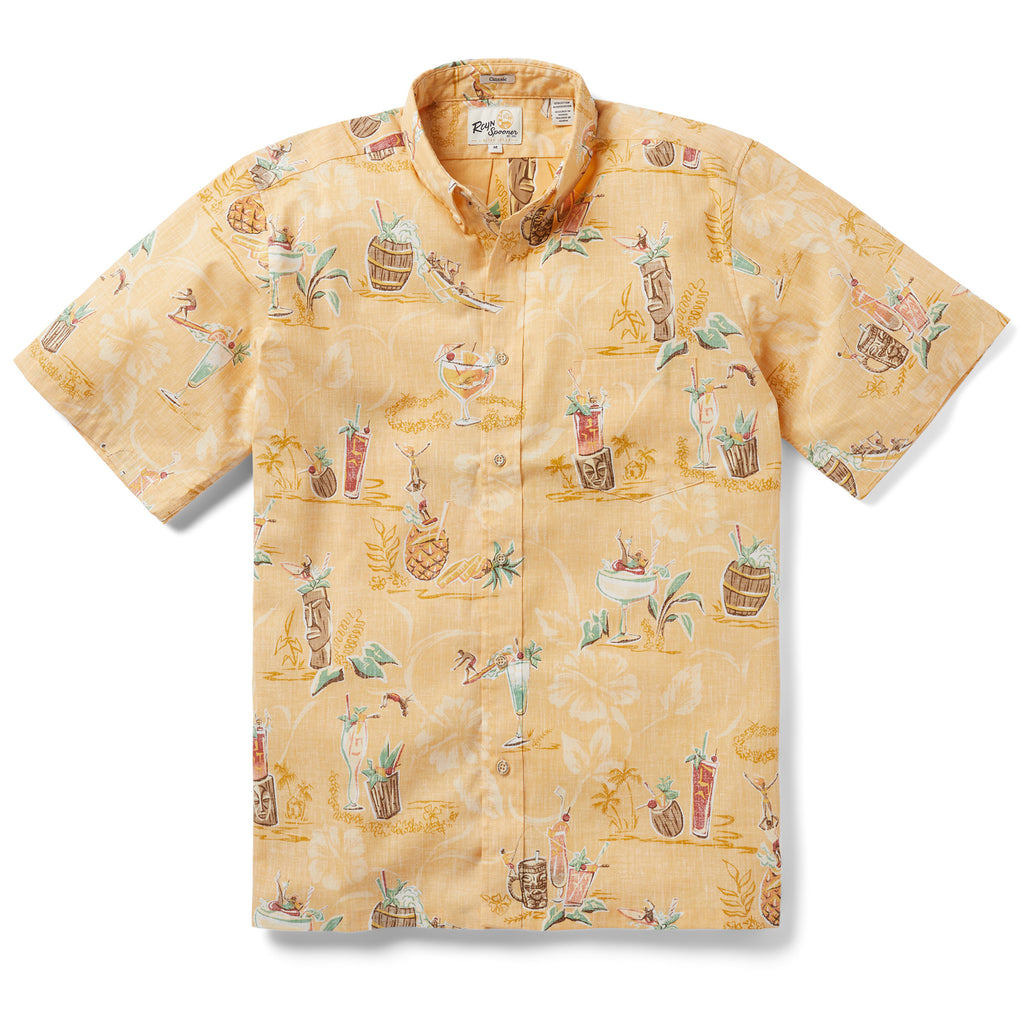 Reyn Spooner WEEKENDS & WATERSPORTS BUTTON FRONT in FADED SUN