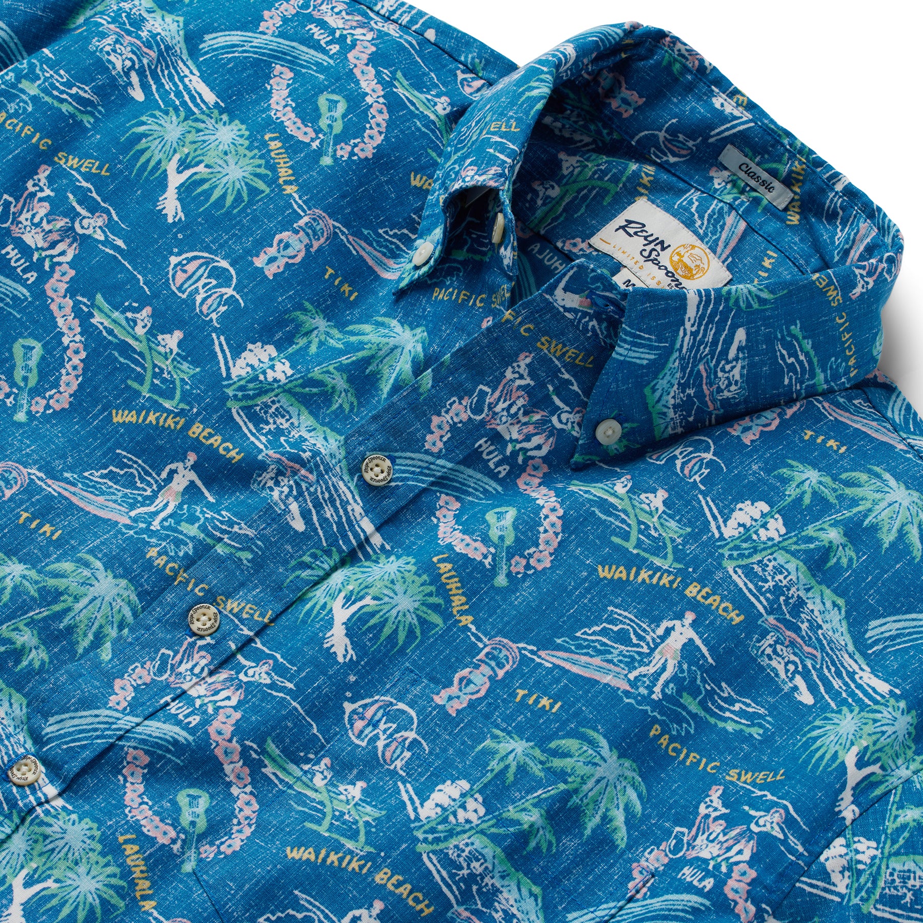 Reyn Spooner ONE FINE DAY BUTTON FRONT in VALLARTA BLUE