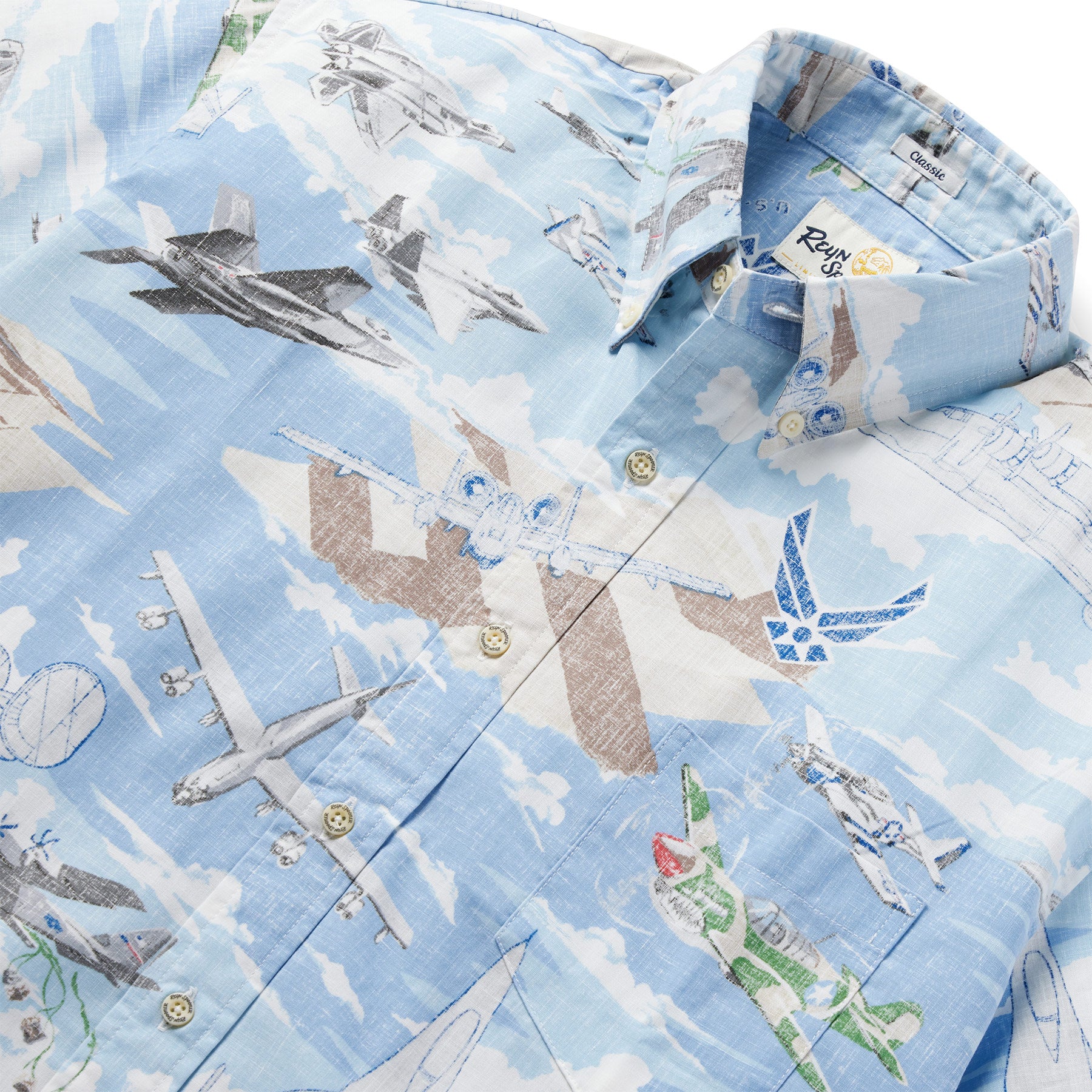 Reyn Spooner AIR FORCE FLYIN' BUTTON FRONT in BLUE