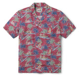 Reyn Spooner QUEEN'S SURF CAMP SHIRT in VINTAGE RED