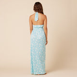 Reyn Spooner HIHIPE'A MAXI HALTER DRESS in BLUE LEI
