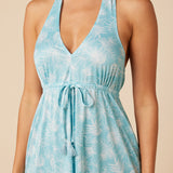 Reyn Spooner HIHIPE'A MAXI HALTER DRESS in BLUE LEI