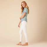 Reyn Spooner VAITAPE SHORT SLEEVE BUTTON FRONT TAILORED in FADED DENIM