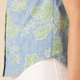 Reyn Spooner VAITAPE SHORT SLEEVE BUTTON FRONT TAILORED in FADED DENIM