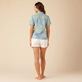 Reyn Spooner VAITAPE SHORT SLEEVE BUTTON FRONT RELAXED in FADED DENIM