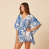 Reyn Spooner PLUMERIAS RELAXED KAFTAN COVERUP in TRUE NAVY