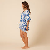 Reyn Spooner PLUMERIAS RELAXED KAFTAN COVERUP in TRUE NAVY