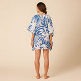 Reyn Spooner PLUMERIAS RELAXED KAFTAN COVERUP in TRUE NAVY