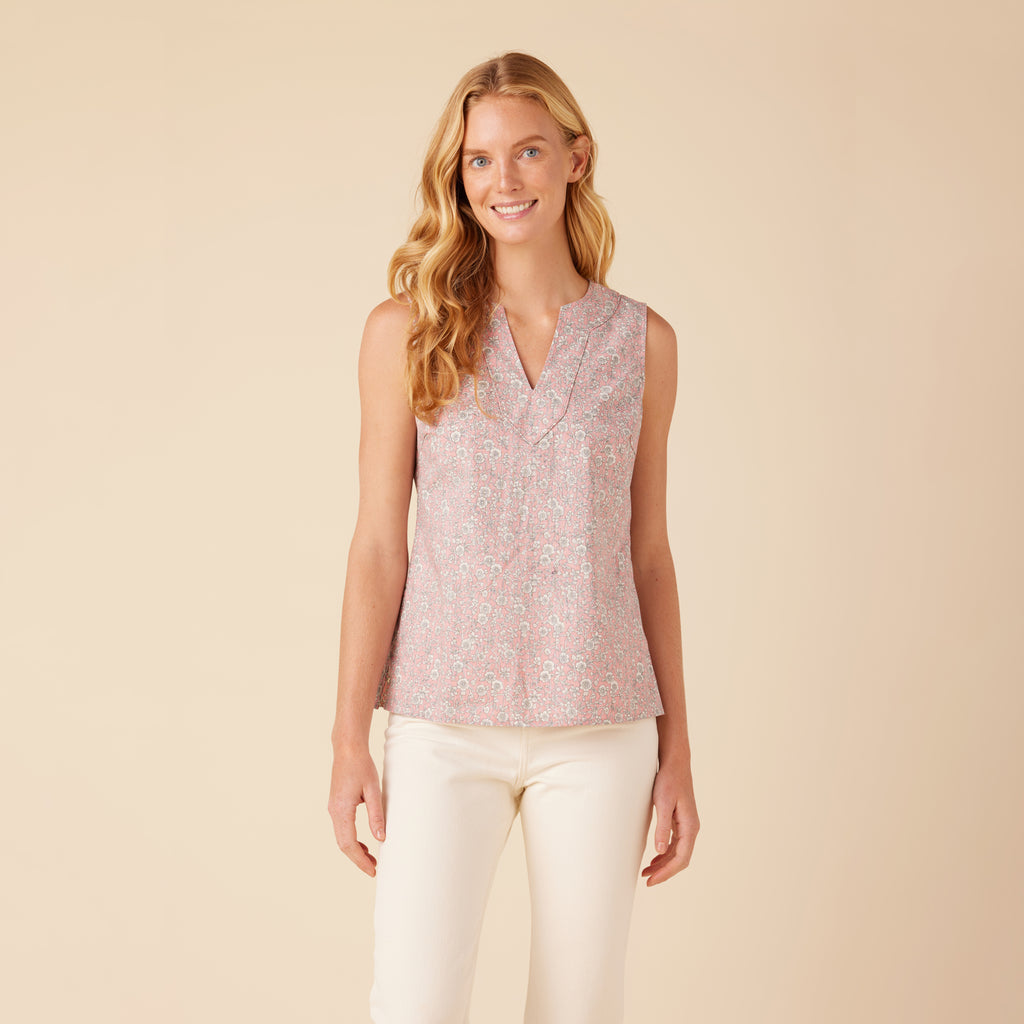 Reyn Spooner KETTLE FLORAL TANK TOP in BLUSH