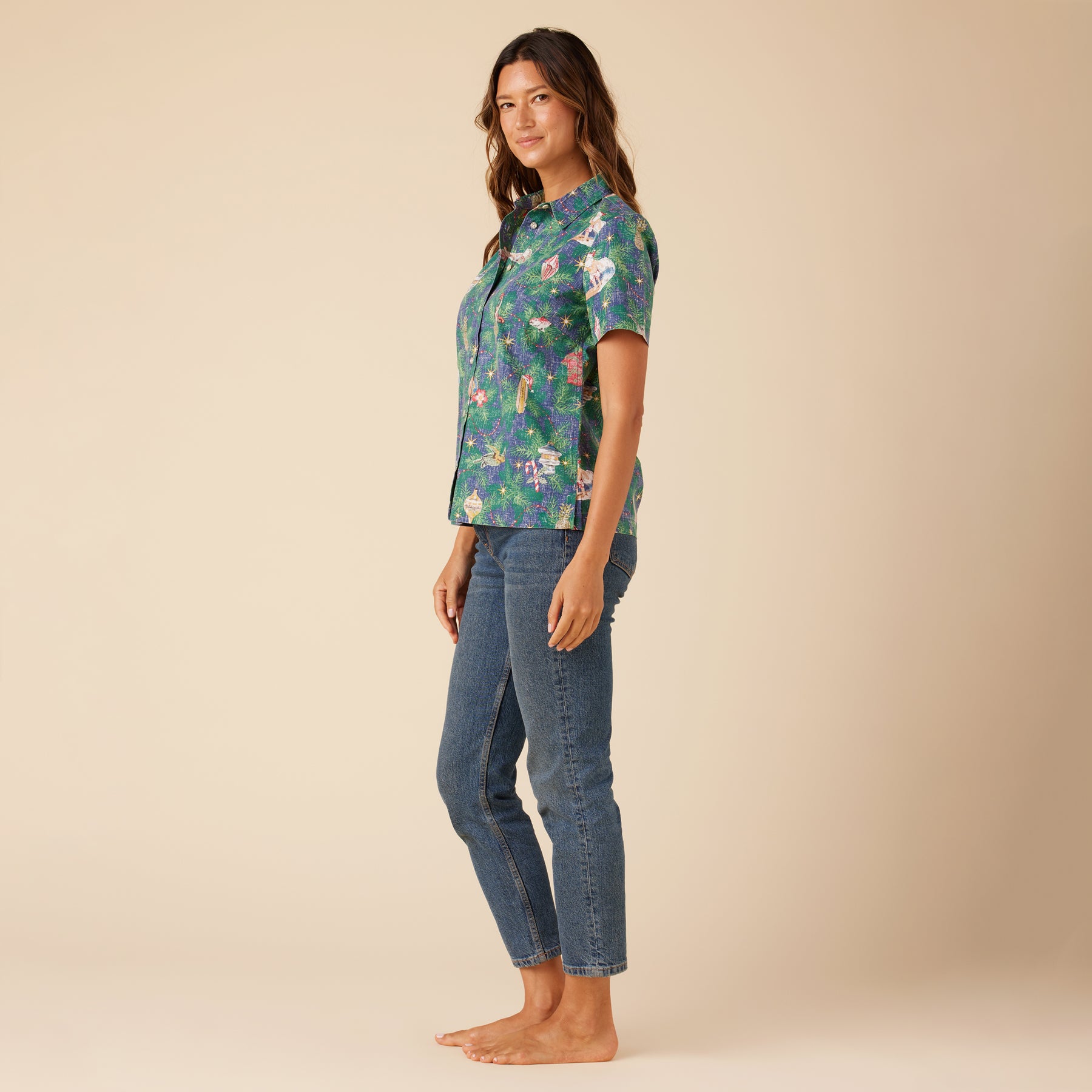 Reyn Spooner HAWAIIAN CHRISTMAS 2022 CAMP SHIRT RELAXED in NAVY