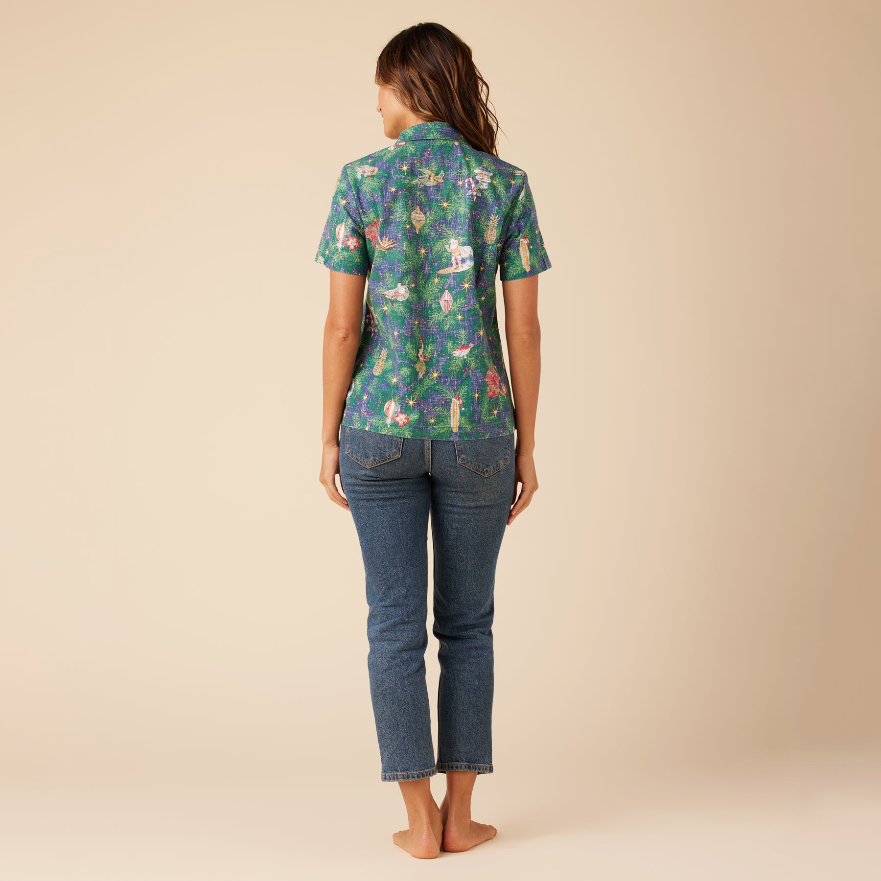 Reyn Spooner HAWAIIAN CHRISTMAS 2022 CAMP SHIRT RELAXED in NAVY