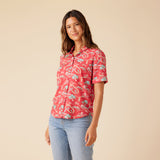 Reyn Spooner ONE FINE DAY BUTTON FRONT in VINTAGE RED