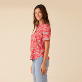 Reyn Spooner ONE FINE DAY BUTTON FRONT in VINTAGE RED