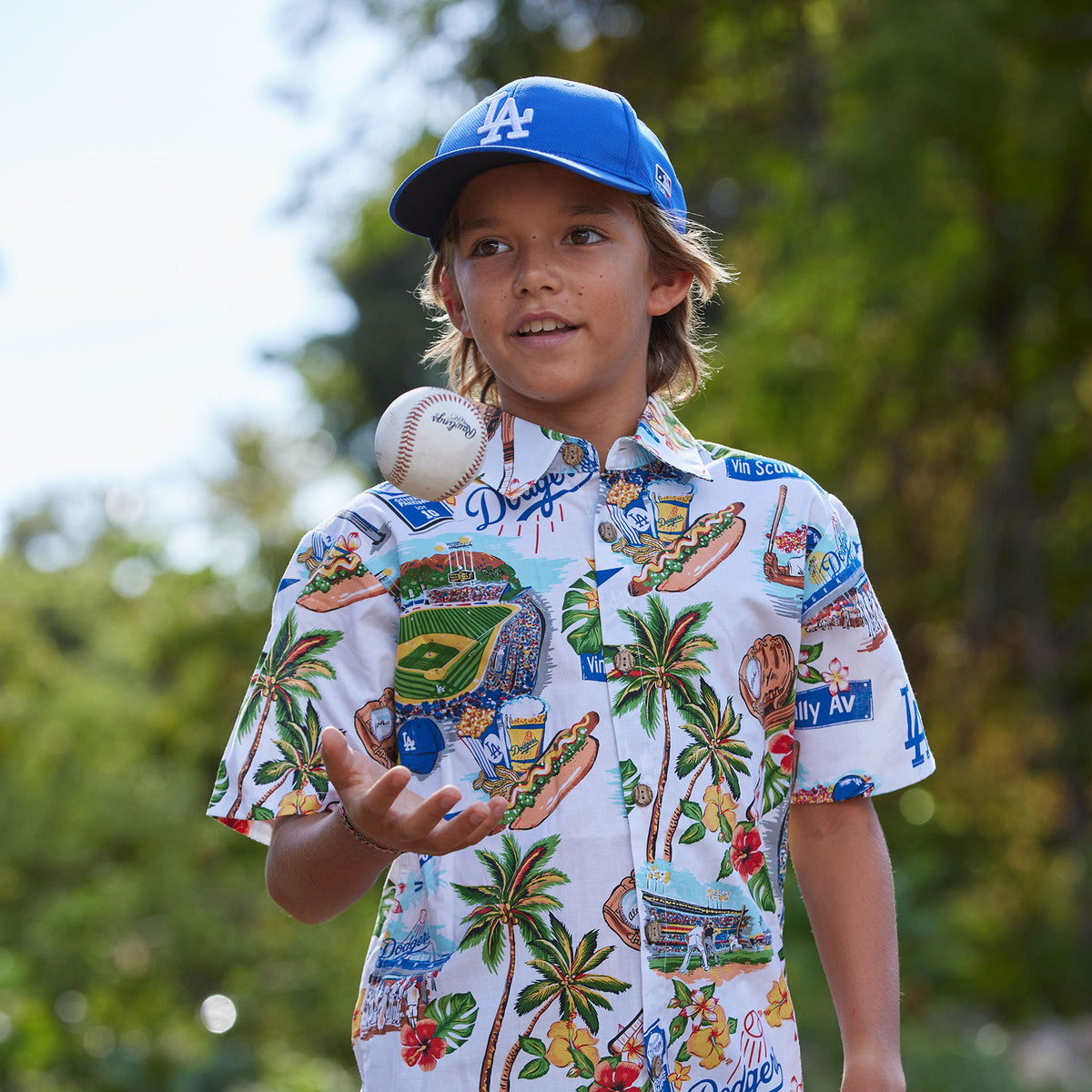 KIDS LOS ANGELES DODGERS SCENIC / 100% Cotton – Reyn Spooner